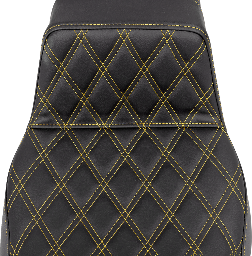 Step-Up Seat - Lattice Stitch - Gold Stitch - Extended Reach - FLH/FLT '08-'23