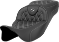 Extended Reach Roadsofa™ Seat - Lattice Stitch - Silver Stitch - without Backrest - FL '08-'24