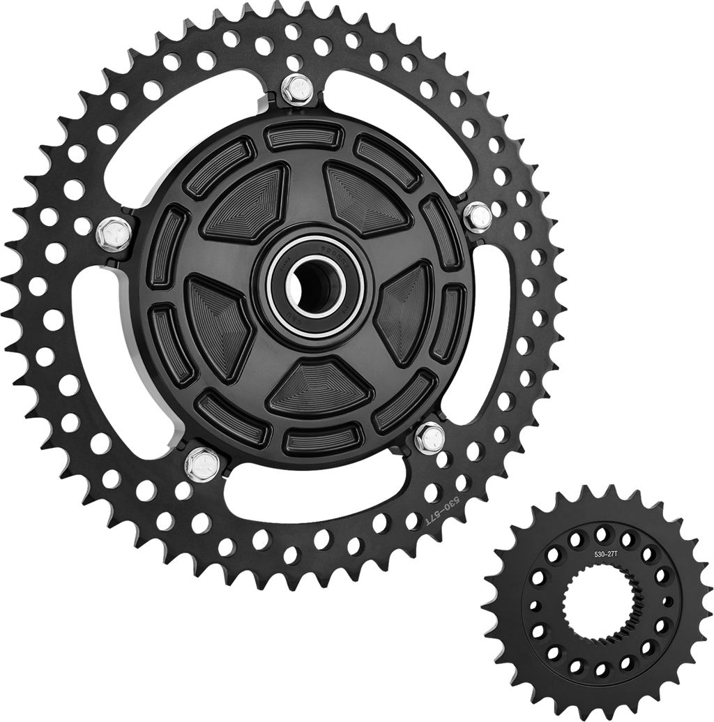 Chain Drive Kit - 27/57 Tooth - Black - FLT/FLH