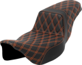 Step-Up Seat - Lattice Stitch - Orange Stitch - Extended Reach - FLH/FLT '08-'23
