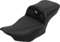 Roadsofa™ Extended Reach Seat - with Backrest - Honeycomb - Silver Stitch - FLTR/FLHX '23-'24