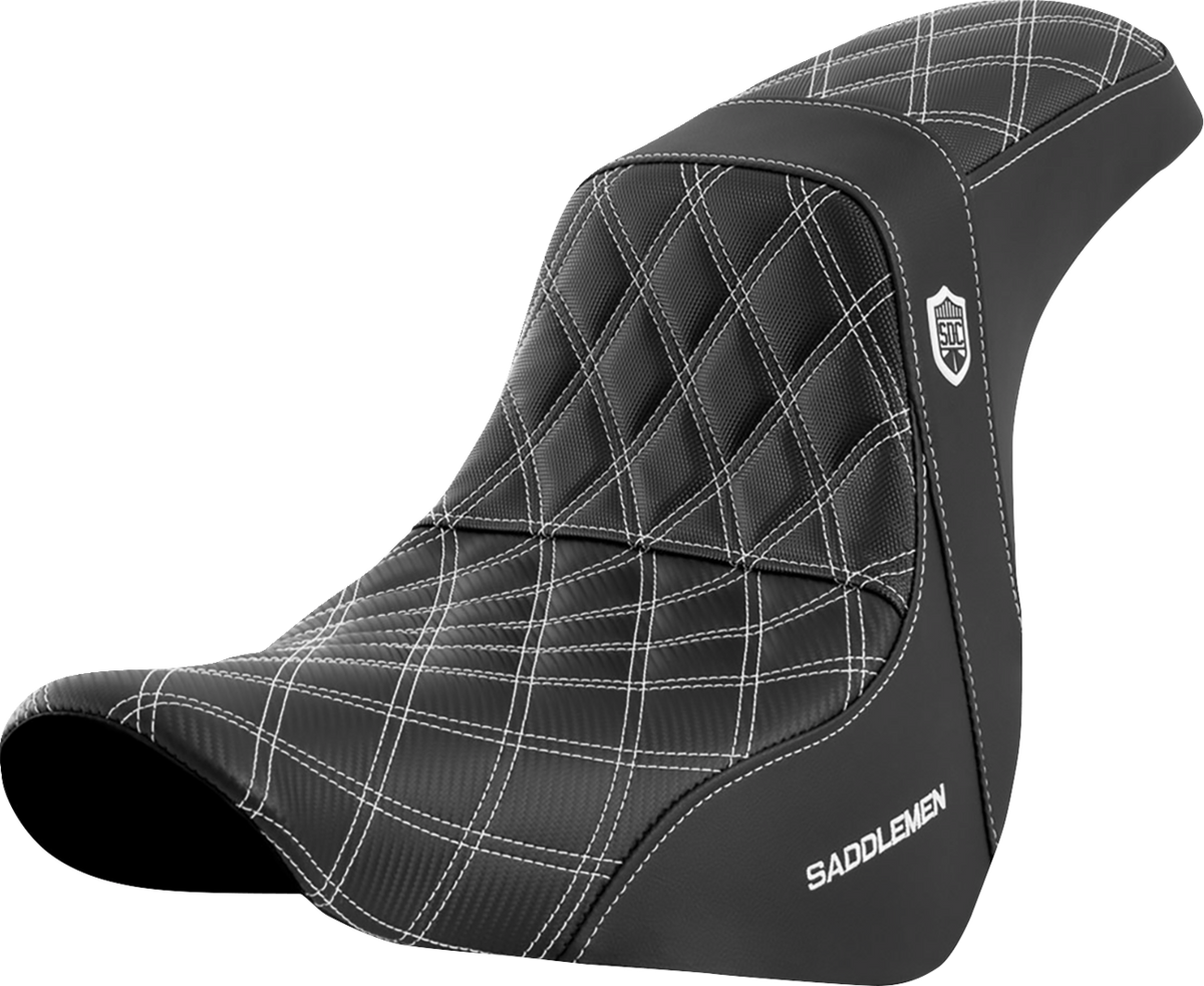 Pro Series SDC Performance Seat - w/o Backrest - White Stitch - FL/FX '18-'20