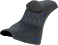 Pro Series SDC Performance Seat - w/ Backrest - Blue Stitch - Gripper - FXBB/FXST '18-'25