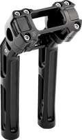 Method Kickback Handlebar Riser - Softail Gauge Cut-Out - 10" - Black