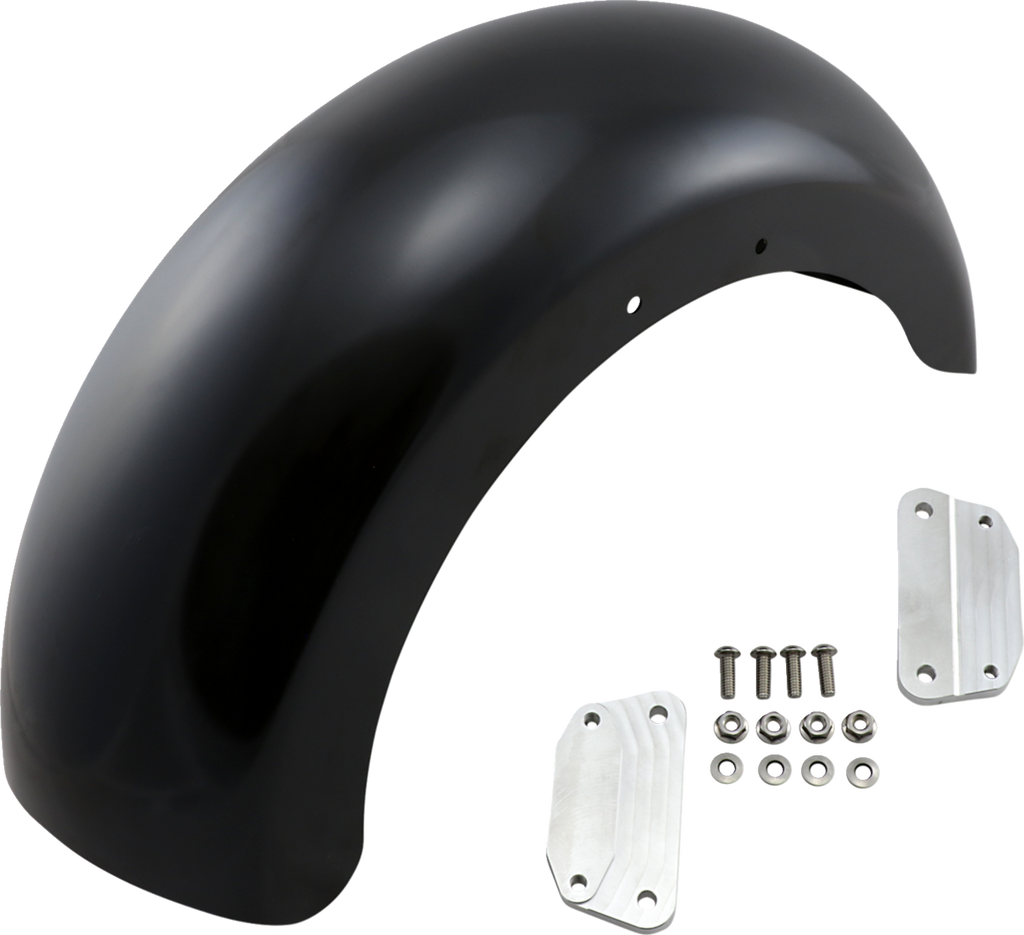 Roller Front Fender - Black - 18" - HD Softail