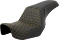 Step-Up Seat - Honeycomb - Gold Stitching - Dyna '06-'17