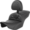 Roadsofa™ Seat - with Backrest - Tuck-n-Roll - Carbon Fiber - FLTR/FLHX '23-'24