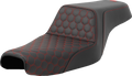 Step-Up Seat - Honeycomb - Red Stitching - 3.3 Gal Tank - Sportster '04-'22