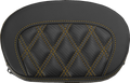 Mini Contour Sissy Bar Pad - Lattice Stitch - Carbon Fiber - Gold Stitch