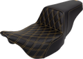 Step-Up Seat - Front Lattice Stitch - Gold Stitch - FLH/FLT '08-'23