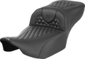 Heated RoadSofa™ Seat - Extended Reach - Honeycomb Stitch - w/o Backrest - FLT/FLH ’23-‘24