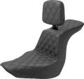 Tour Step-Up Seat - Rider Backrest - Full Latice Stitch - FLSB/FXLR '18-'24