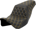 Step-Up Seat - Lattice Stitch - Gold Stitch - FLH/FLT '08-'23