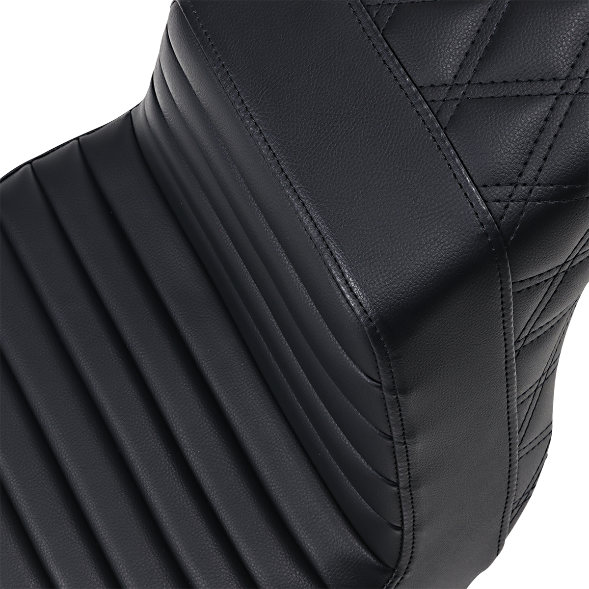 Step-Up Seat - Front Tuck-n-Roll/Rear Lattice Stitch - Black