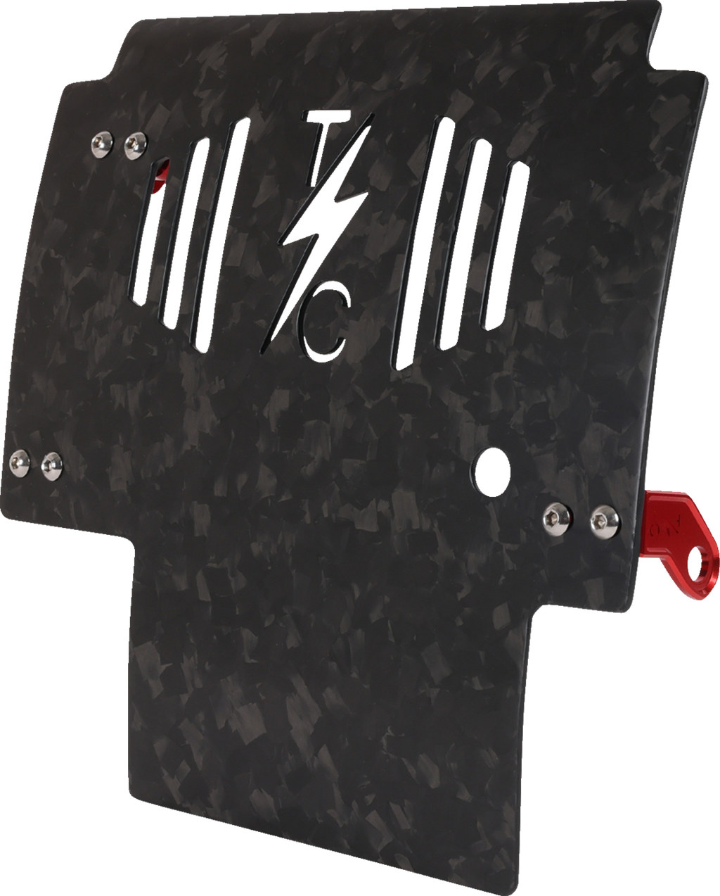 Skid Plate - Carbon Fiber/Forged - With Red Brackets - FLHX/FLTRX