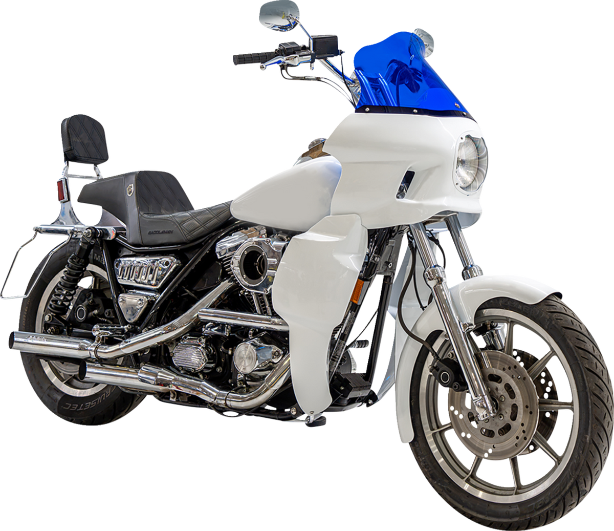 Kolor Flare® Windshield - 12-1/2" - Blue - Saddlemen S-RT Fairing