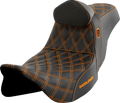 Pro Series SDC Performance Seat - w/ Backrest - Orange Stitch - FLH/FLT '08-'25