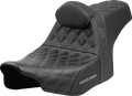 Pro Series SDC Performance Seat - Gray Stitching - w/ Backrest - FLT/FLH '23-'25