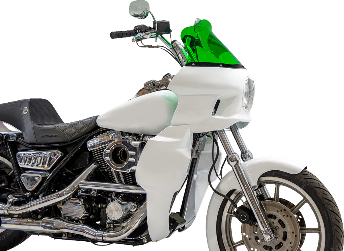 Kolor Flare® Windshield - 12-1/2" - Green - Saddlemen S-RT Fairing