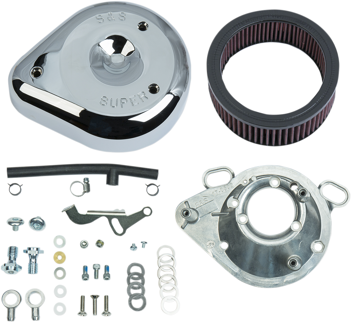 Teardrop Air Cleaner Kit - Chrome - S&S® Super E&G Carburetor Only