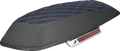 Saddlebag Lid Covers - Lattice - Carbon Fiber - Blue Stitch - FLH/FLT '14-'24