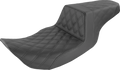 Step-Up Seat - Full Lattice Stitch - Black - FLHR/FLHX