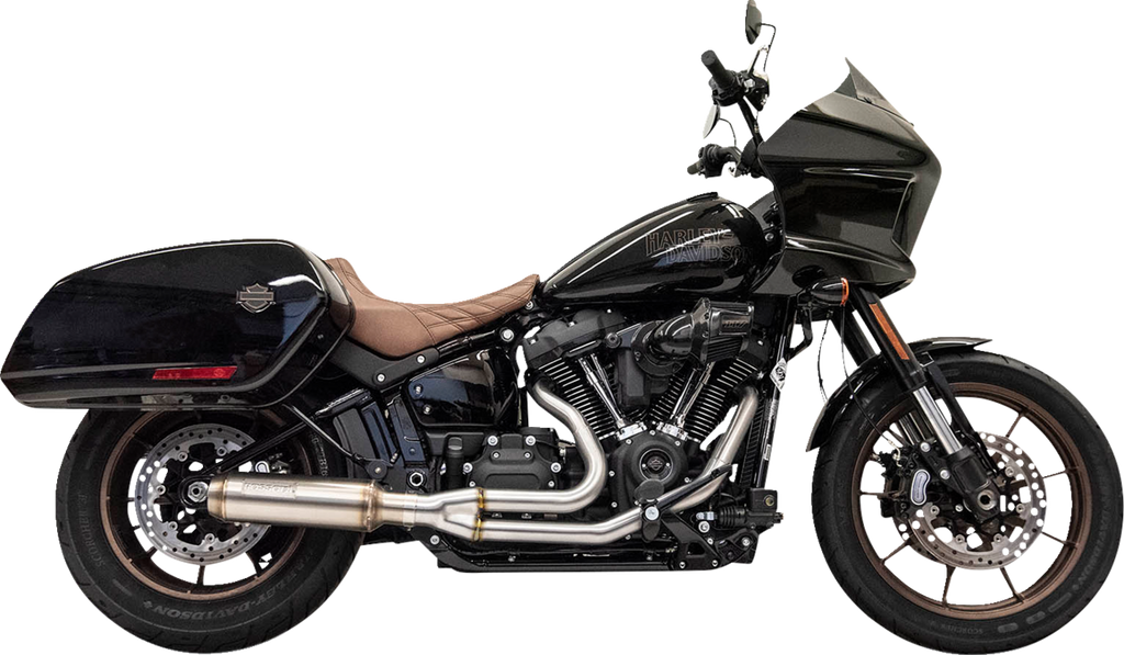 2-into-1 Stainless Exhaust System with 4" Super Bike Muffler