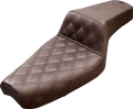 Step-Up Seat - Front Lattice Stitch - Brown - XL