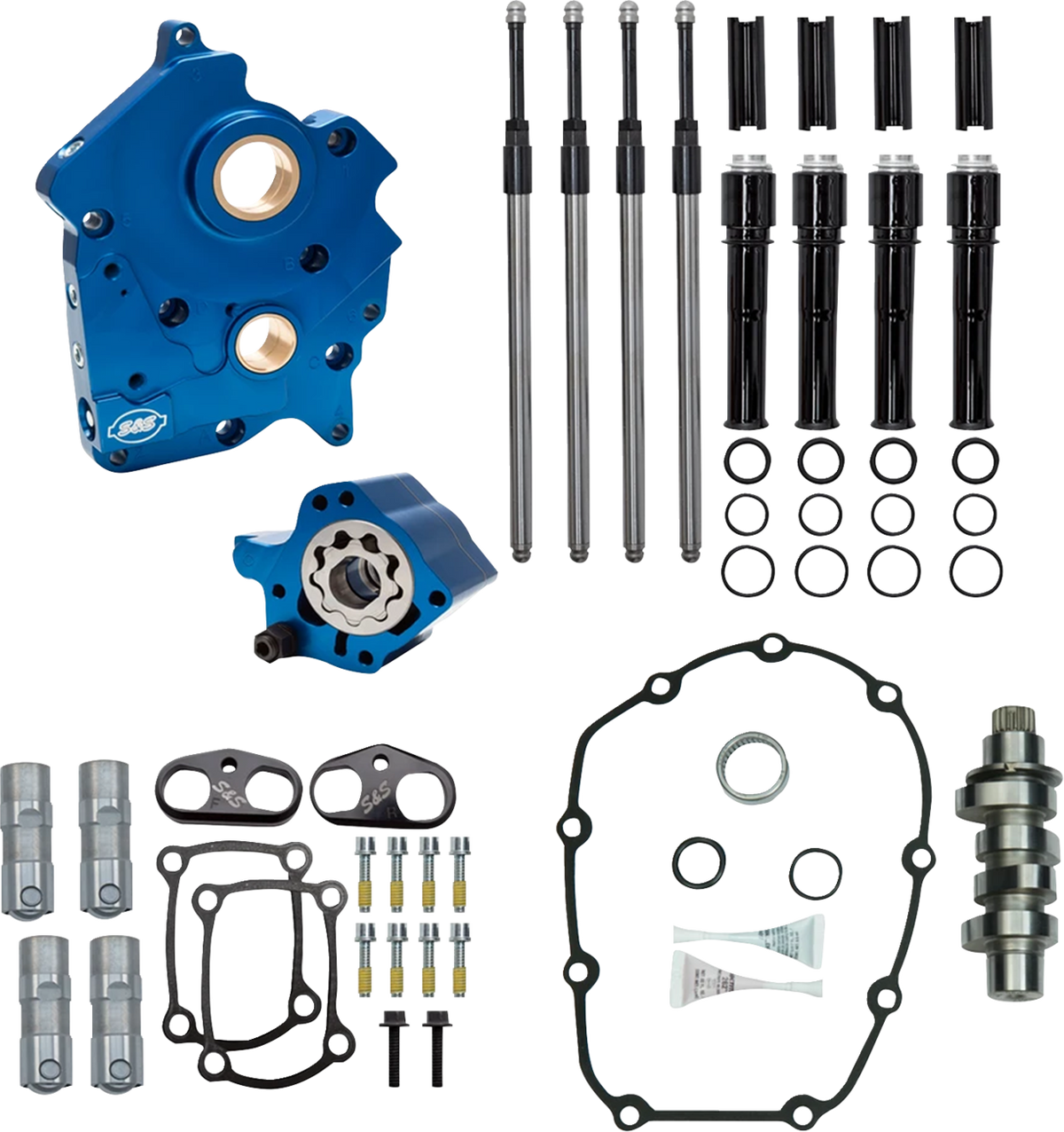 Cam Chest - Water Cooled - HPT560 - Black Pushrod Tubes - VVT M8