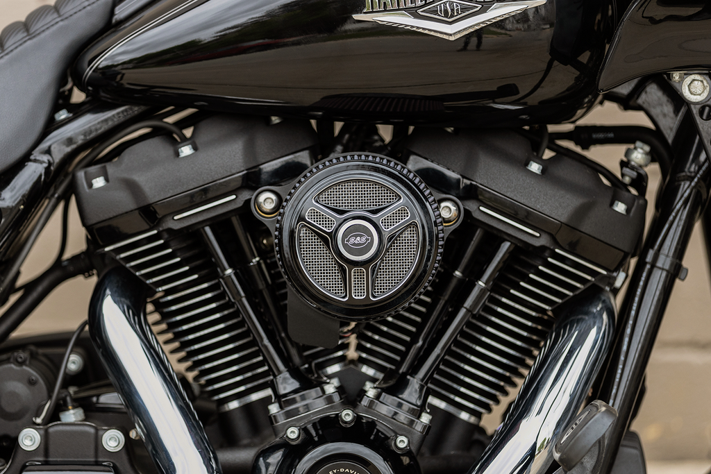 Air Cleaner Cover - Triple-Spoke - Black
