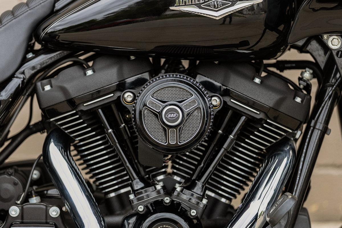 Air Cleaner Cover - Triple-Spoke - Black