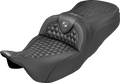 Extended Reach RoadSofa™ Seat - Honeycomb - Gray Stitch - without Backrest - FLH/FLT '08-'25