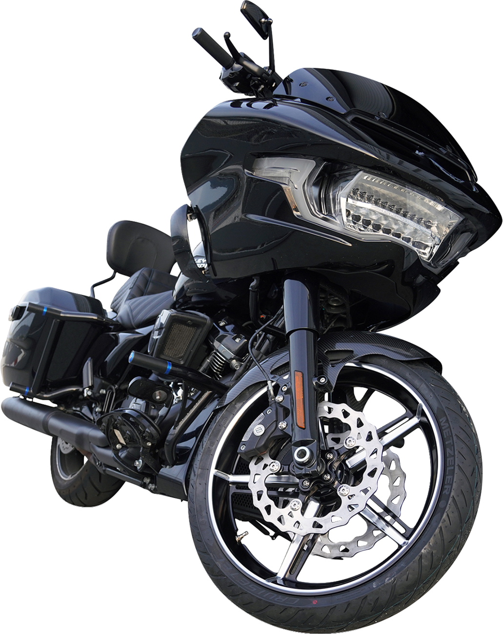 Wheel with Hub/Adapter - Factory 24 - Front - Black/Contrast Cut - 21x3.5