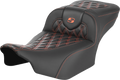 Roadsofa™ Extended Reach Seat - without Backrest - Lattice Stitch - Orange Stitch - FL/FX '23-'24