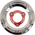 Derby Cover with Power Plate - Chrome/Red - Kit - '17-'25 Harley-Davidson