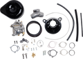 Super E Carburetor with Stealth Air Cleaner Kit - Gloss Black - Evolution Big Twin