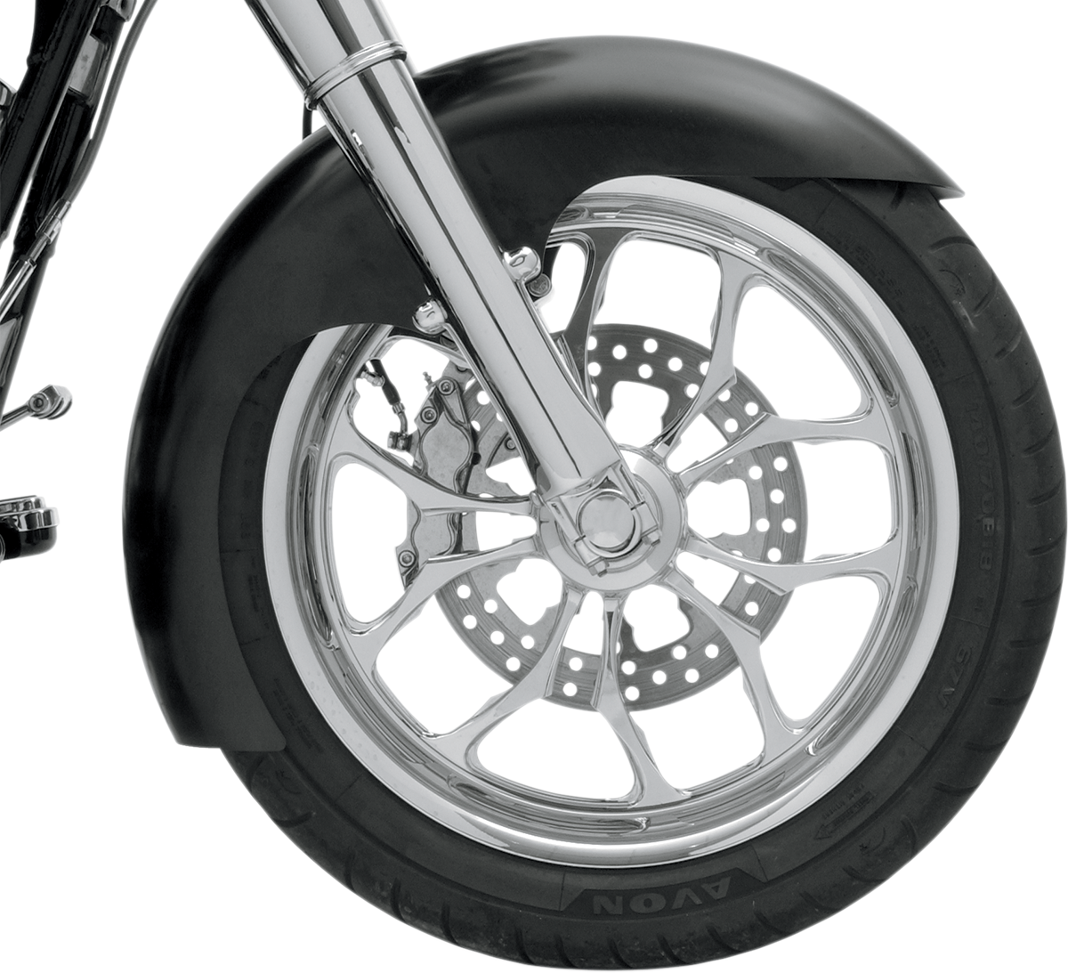 Level Front Fender - Black - 21" Wheel - HD Touring/Trike