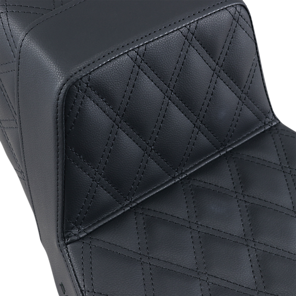 Step-Up Seat - Full Lattice Stitch - Black - FLHR/FLHX