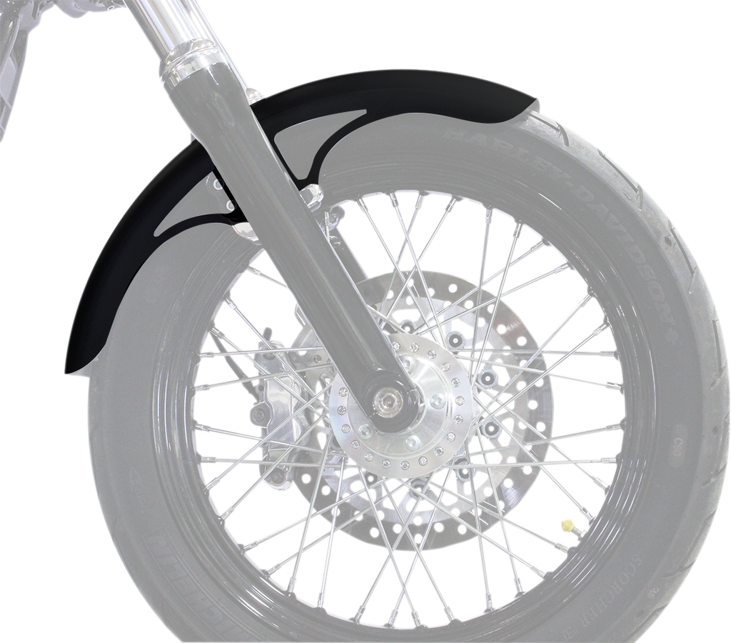 P-Tom Front Fender - Black - 19" - HD Softail