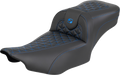 Roadsofa™ Extended Reach Seat - without Backrest - Tri-Gripper Blue Stitch - FLH/FLT '23-'25