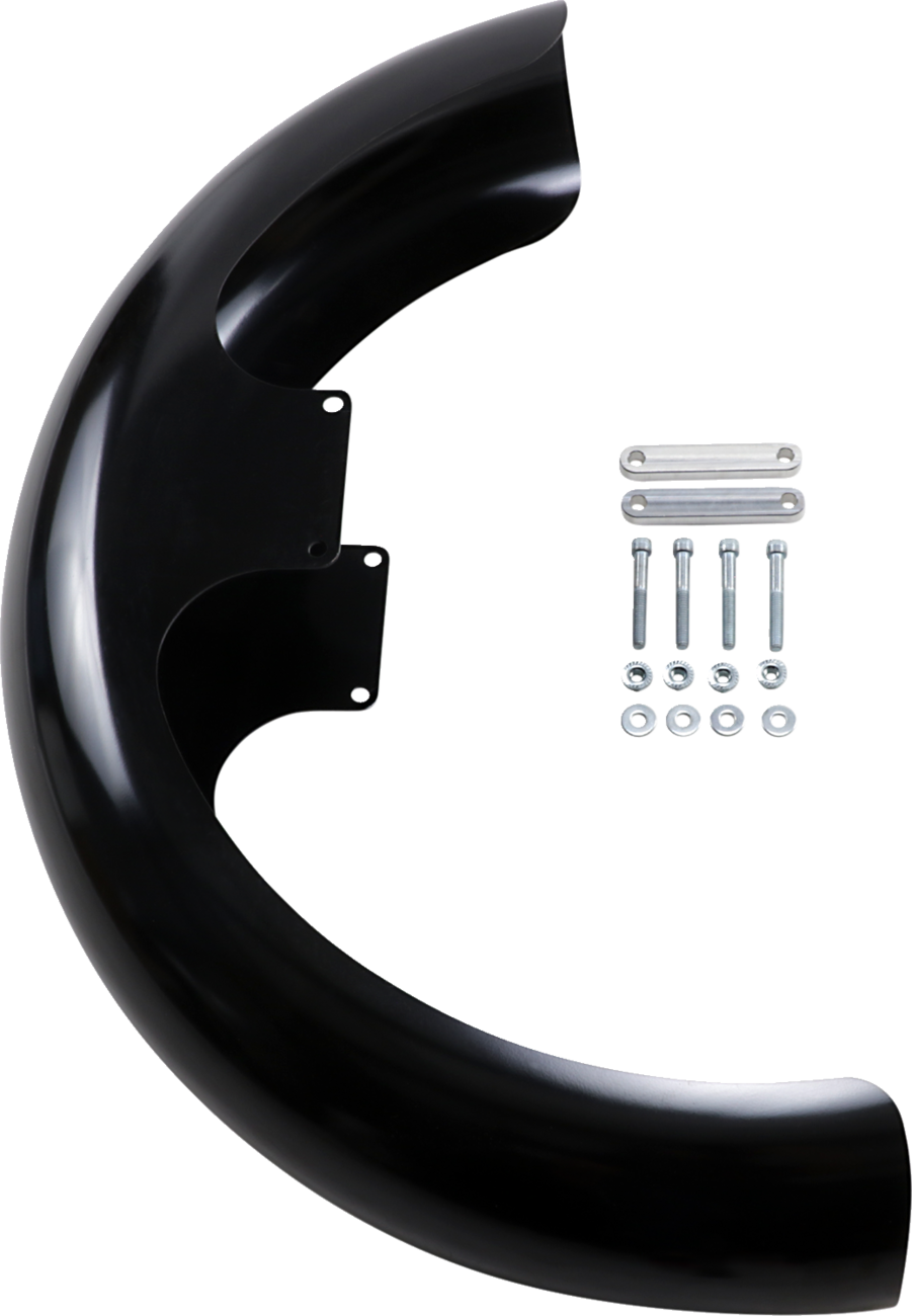 Wrapper Front Fender - Black - 21" Wheel - HD Touring/Softail