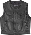 Encinal Leather Shorty Riding Vest - Black - Medium