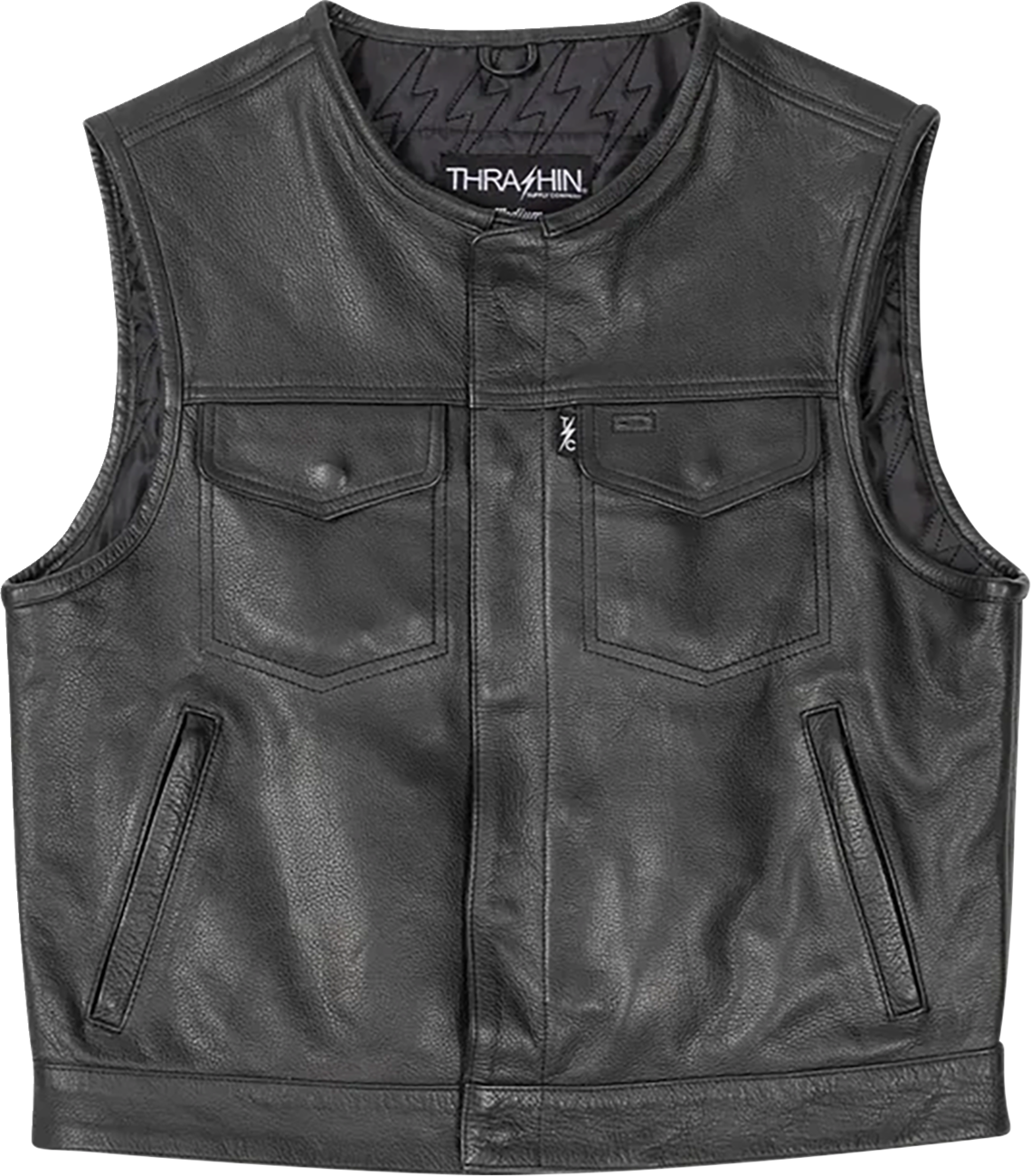 Encinal Leather Shorty Riding Vest - Black - Medium