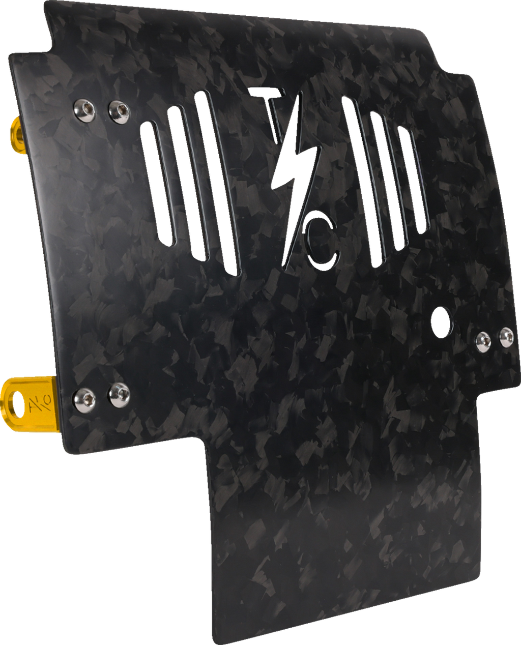 Skid Plate - Carbon Fiber/Forged - With Gold Brackets - FLHX/FLTRX