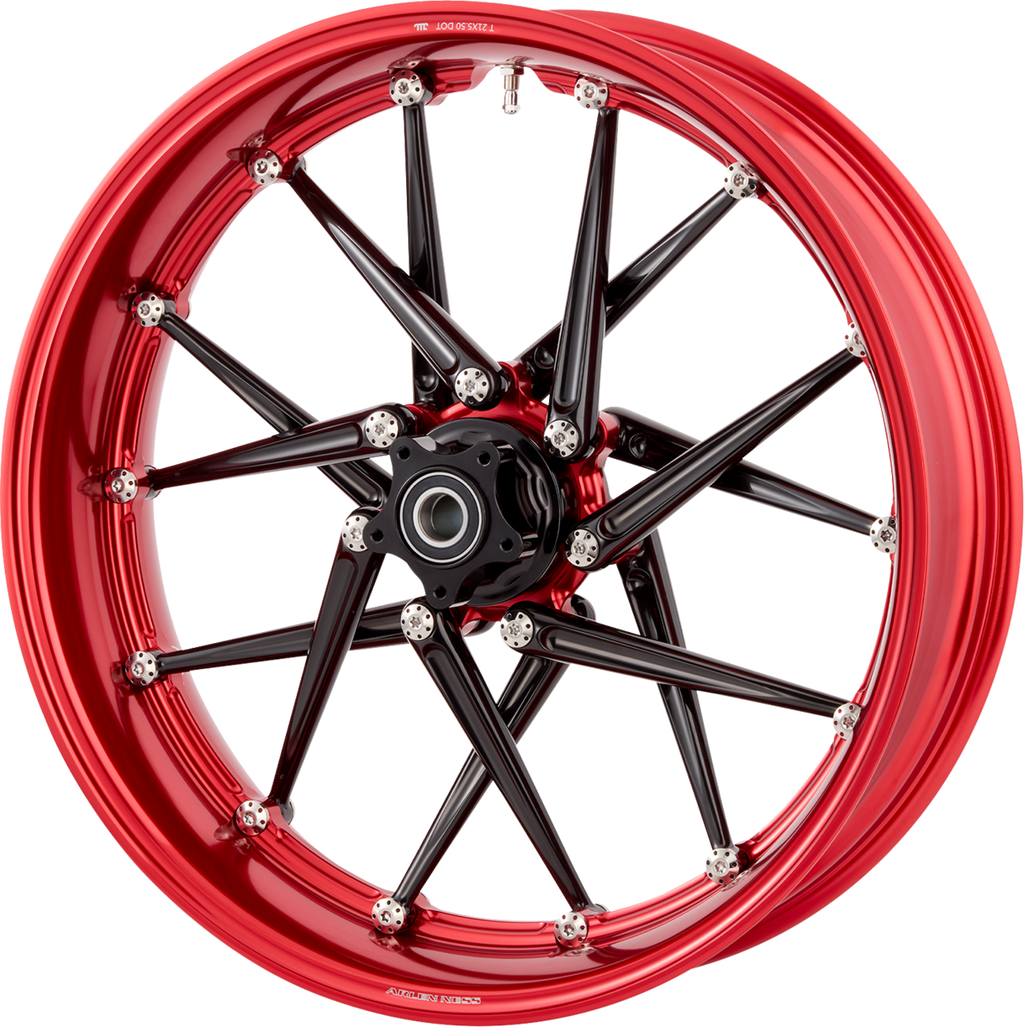 Spoken Rim - Red Rim/Black Spokes - 21x5.5