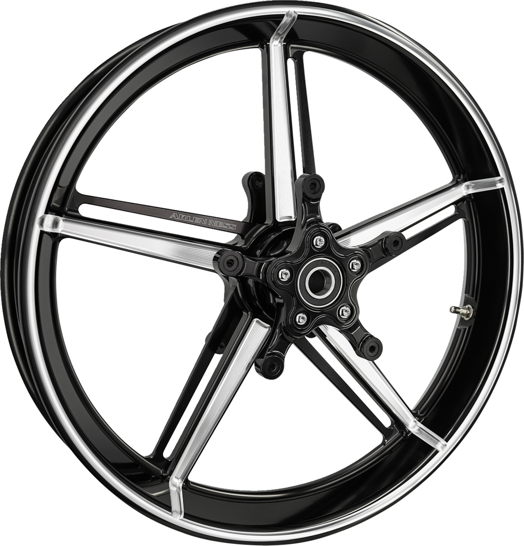 Wheel with Hub/Adapter - Factory 24 - Front - Black/Contrast Cut - 21x3.5