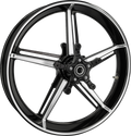 Wheel with Hub/Adapter - Factory 24 - Front - Black/Contrast Cut - 21x3.5