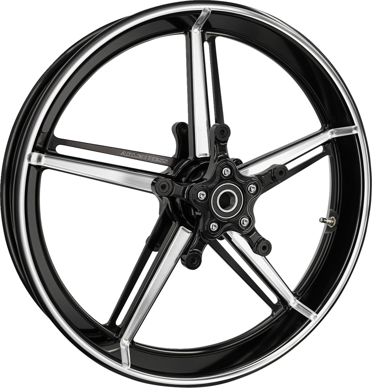 Wheel with Hub/Adapter - Factory 24 - Front - Black/Contrast Cut - 21x3.5