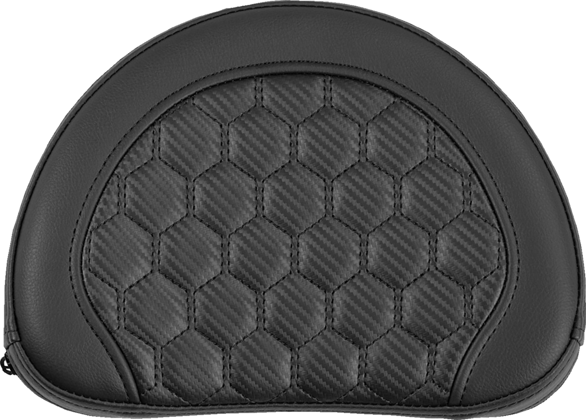 RoadSofa™ Sissy Bar Pad - Honeycomb - Black Stitching