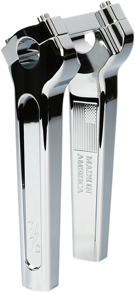 Handlebar Risers - Straight - 8" - Chrome